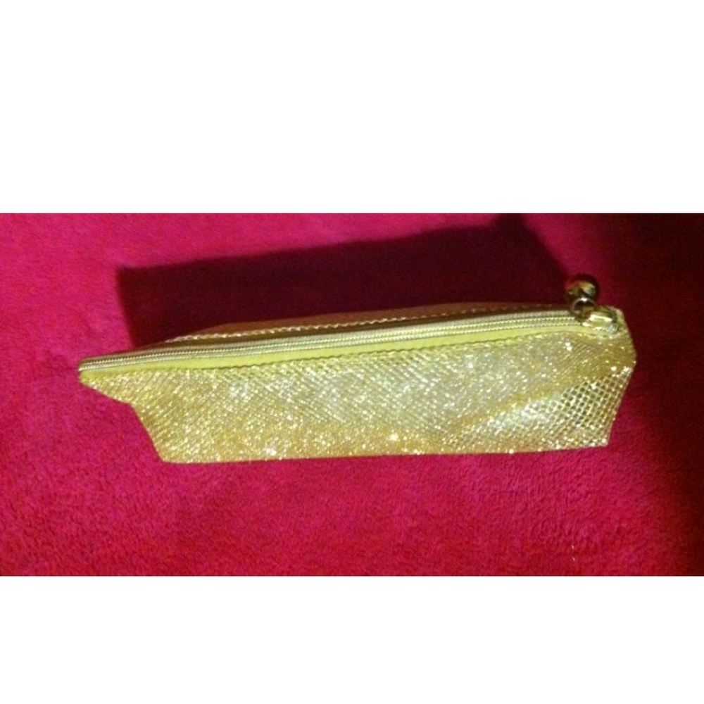 Avon Gold Cosmetic Bag 9"×4"×3" NEW - Picture 7 of 9